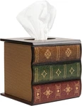 Crafted Classical Retro Wooden Antique Book Tissue Box Cover Square Holde. Fixed Price $27.30.