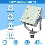 150WATT Led Shoebox Retrofit Kit For Park Stadium Street Large Area Pole Lights. Fixed Price $119.30.