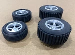 Cox Dune Buggy Parts Sandblaster Wheel Set .049 Nitro Powered Rubber Tires New. Fixed Price $58.00.