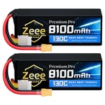 2X Zeee 6S Lipo Battery 8100MAH 22.2V 130C XT90 Ultra-low Internal Resistance. Fixed Price $161.99.