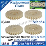 For Greenworks Mower 25" Gears Replacement, 60V, 80V Lawn Blade 4PCS. Fixed Price $23.99.