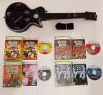 Xbox 360 Guitar Hero Gibson Paul Wireless Controller Bundle 4 Games. Fixed Price $259.00.