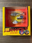 Rare 1984 Ertl Airwolf Piece Gift Set #1230 Helicopters & Jeep New In Box. Fixed Price $275.00.