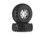 Traxxas Pre-mounted Sct Tires W/split Spoke Wheel (satin Chrome) (S1 Compound). Fixed Price $24.95.