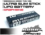 R1 Wurks 5900MAH 200C 7.6V 2S Ultra Slim, Stick Lipo Battery, Graphene. Fixed Price $109.99.