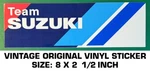 Team Suzuki Motorcycle - Vintage Original Vinyl Decal Sticker Racing. Fixed Price $5.74.