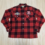 Real Mccoy's Sportswear Buco Flannel Shirt Red Top Car Club Cotton. Fixed Price $317.45.