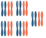 Jjrc 1000A Blue Orange Blades Props 5X Propellers. Fixed Price $10.95.
