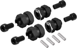 Injora Black Stainless Steel Wheel Hex Hub +5MM Extenders For Axial SCX24 Upgrad. Fixed Price $16.87.